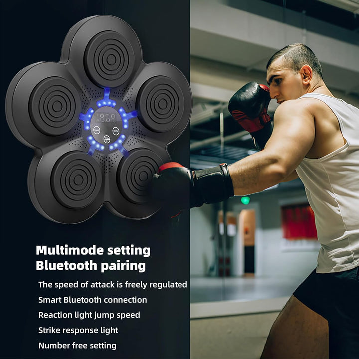 Smart Music Electronic Boxing Machine mit Lichtern und Bluetooth-Sensor - Musik-Boxmaschine für Erwa