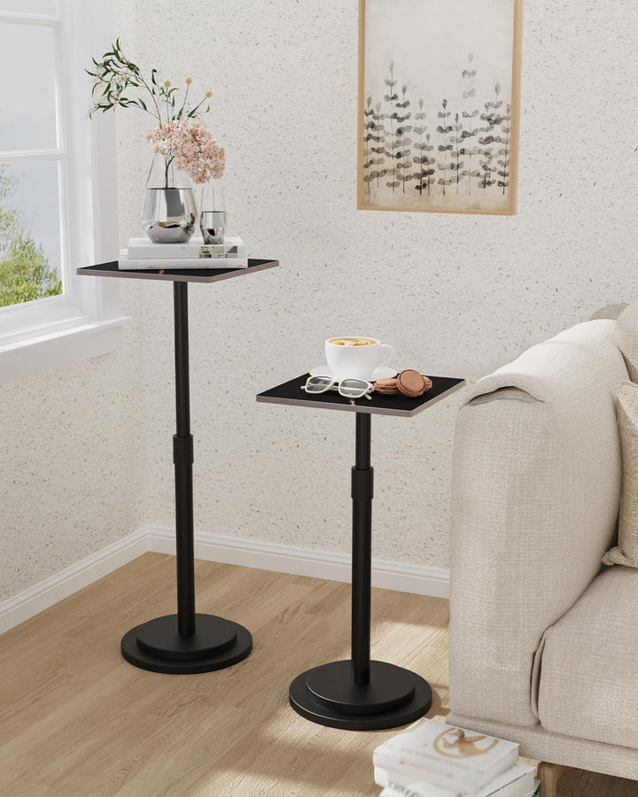Höheneinstellbar Beistelltisch, Nachttisch für Schlafzimmer, Klein Couchtisch, Wohnzimmertisch mit M