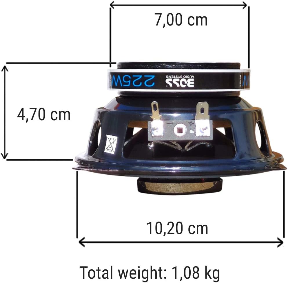 2 Lautsprecher kompatibel mit BOSS Audio Systems BE423 BE 423 3 Wege koaxialkabel 10,00 cm 100 mm 4"