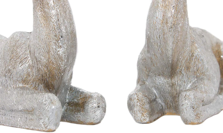 B2S BACK2SEASON Rentier Paar Nilan Silber liegend edel Weihnachtsdeko Dekoration sammeln Hirsch Kuns