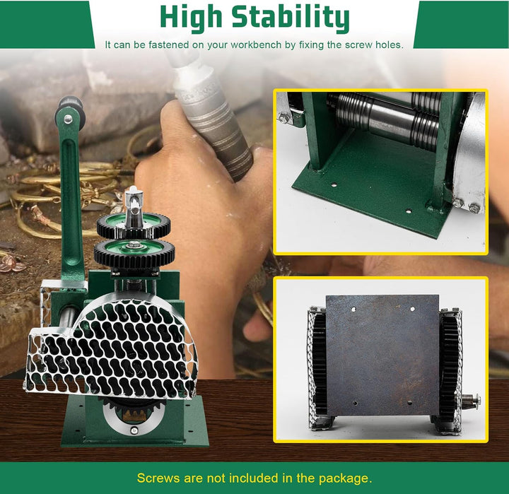 Schmuck Tablettierungs Kombinationswalzwerk 85mm Manuelle Walzwerk Kombination Manuell Tablettierung