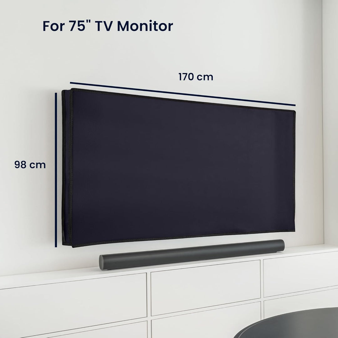kwmobile 75" TV Hülle - Fernseher Bildschirmschutz Abdeckung - TV Bildschirm Staubschutzhülle - Dunk