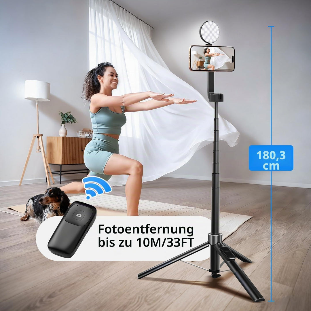 yAyusi 3-in-1 Magnetisches Vlogging-Kit, Influencer Zubehör, Magnetisches Stativ/Mikrofon/Fernbedien