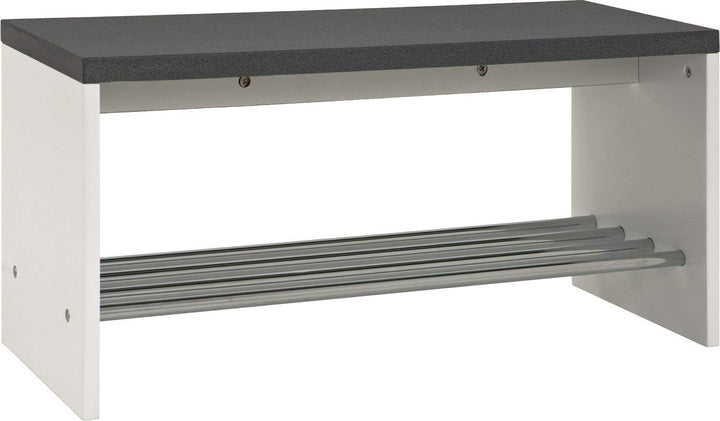 HAKU Möbel Schuhbank, MDF, granitoptik-chrom, B 81 x T 30 x H 40 cm B 81 x T 30 x H 40 Granitoptik-c