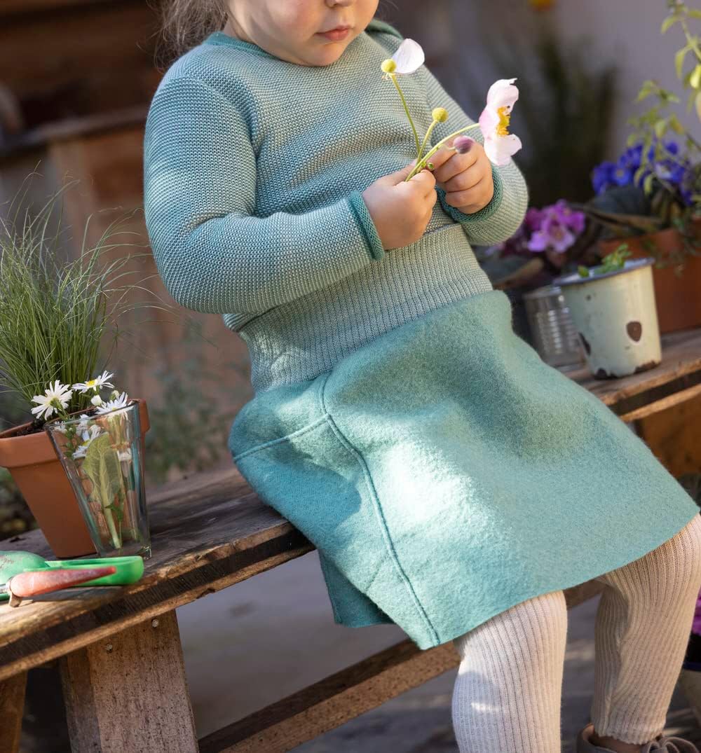 Disana Walk-Rock, mit elastischem Bund | 100% Bio-Merinowolle GOTS, IVN Best | Baby Kleinkind Kind M