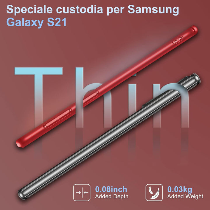 sqgylgl Ultradünne Hülle für Samsung Galaxy S21 5G, Extrem Dünn Matte Finish Handyhülle PC Schale [A