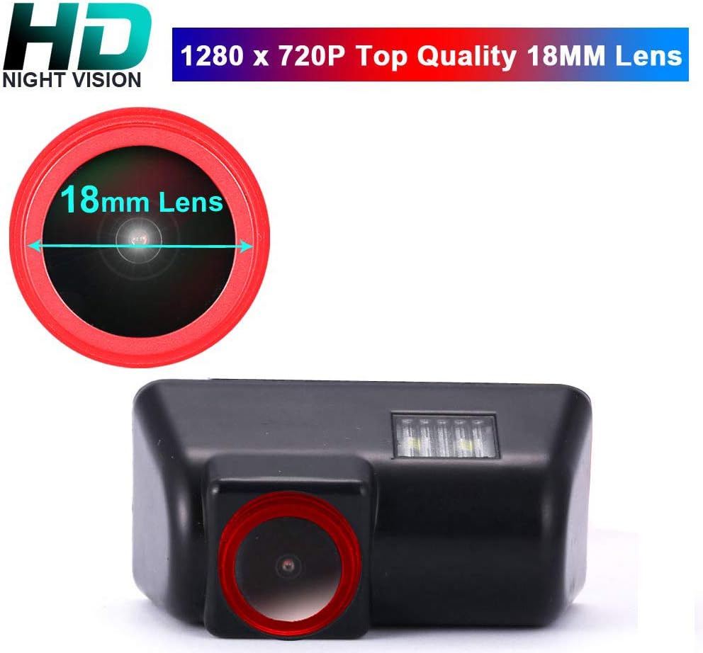 【Red Lens】 Super HD Weitwinkel Einparkkamera Wasserdicht Nachtsicht Rückfahrkamera Ersatz für Ford T
