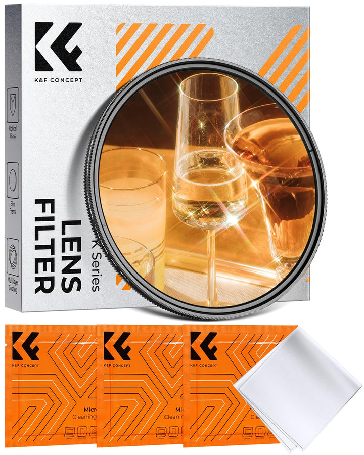 K&F Concept Nano K-Serie Variabler 49mm Sternfilter 4 Punkte,8 Punkte für Sternenlichteffekte, 49mm