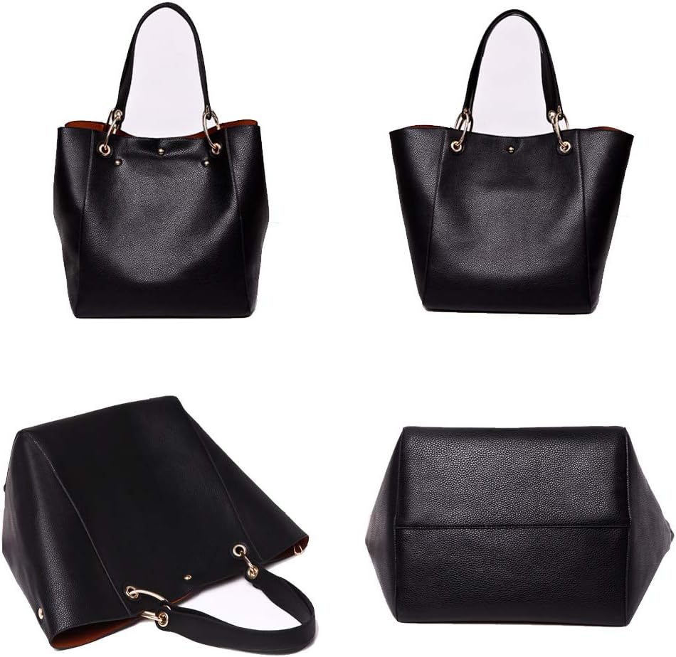 Coolives Damen 2 in 1 Shopper Schultertasche aus PU-Leder Vintage Taschen Hobo Handtasche Elegant He