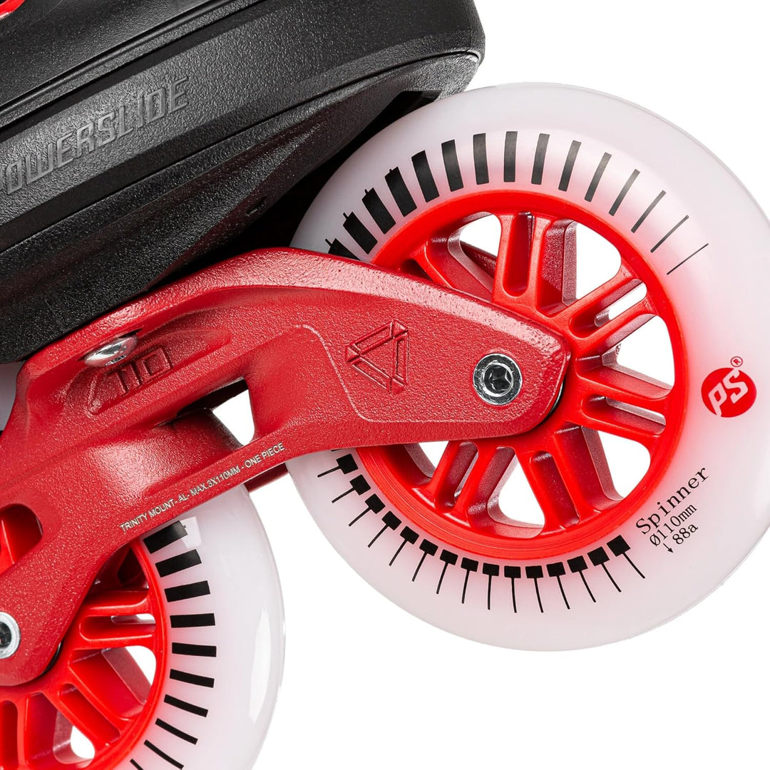 Powerslide Inline Skate Next Black Red 110, für Urban und Fitness, für Damen und Herren 36-37 EU EU,