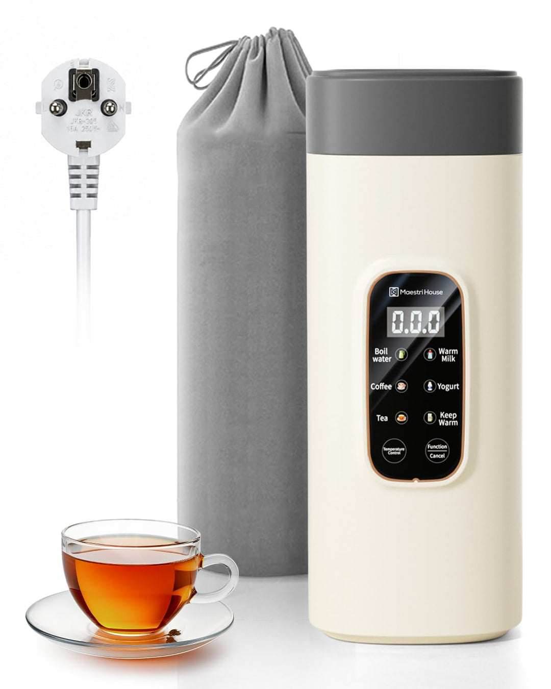 Maestri House Wasserkocher Klein 550ml, 6-in-1 Reisewasserkocher, Wasserkocher, Schnelles Aufheizen,
