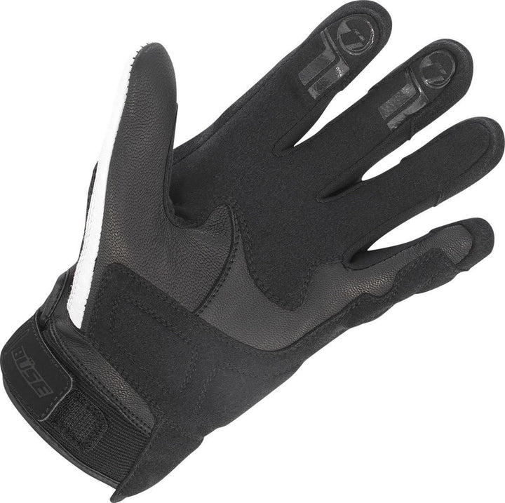Büse Safe Ride Motorradhandschuhe (Black/White/Red,9)