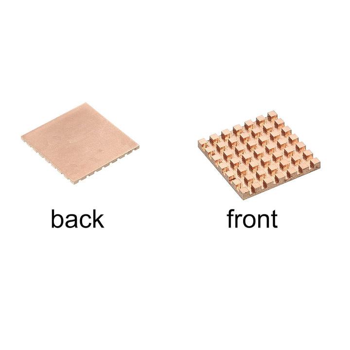 sourcing map 2 Stück Kühlkörper-Kit aus reinem Kupfer 30x30x3mm für IC-Chip-MOS-Speicher Wärmeableit