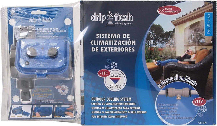 Drip&Fresh C5121 C5121-Komplett-Set für Terrassen und Terrassen Inklusive analoger Programmierer für