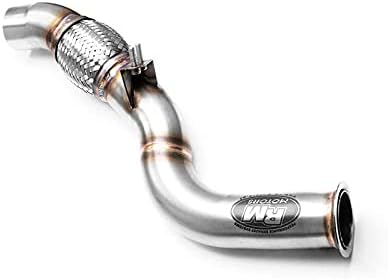 RM Motors Downpipe Rohr Decat kompatibet mit E90 E91 M47N2 318D 320D 163PS 2004 2005 2006 2007 EURO4