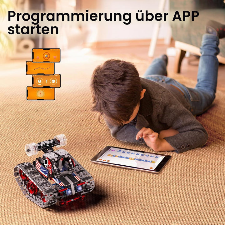 Sillbird Ferngesteuerte Roboter für Kinder, RC-Robotik, 4-in-1, Konstruktionsspielzeug mit kreativer