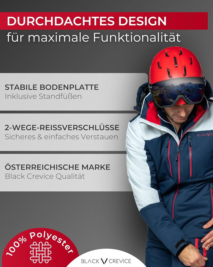 BLACK CREVICE Skischuh- & Helmtasche I Tasche für Snowboardschuhe / Skischuhe & Helme I Verstellbare