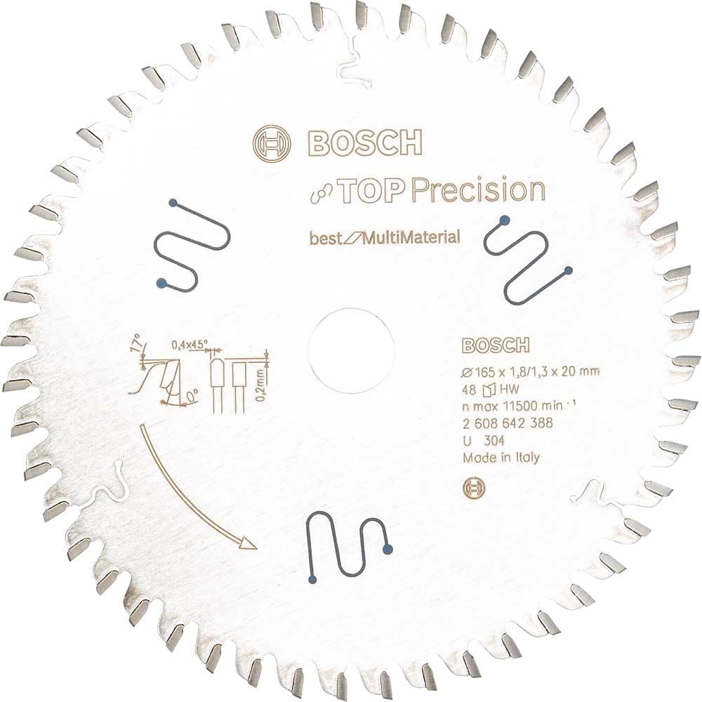 Bosch Accessories Bosch Professional Kreissägeblatt Top Precision Best für Multi Material, 165 x 20