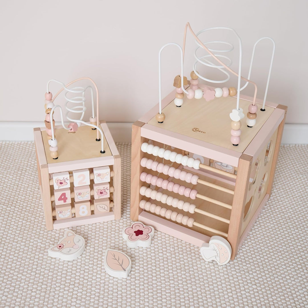 Bieco Motorikwürfel REH Ella XXL nachhaltiges Holz FSC® | Spielwürfel Baby | Motorikwürfel ab 1 Jahr