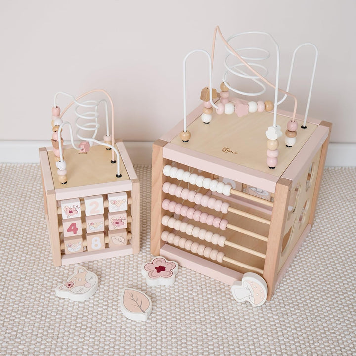 Bieco Motorikwürfel REH Ella XXL nachhaltiges Holz FSC® | Spielwürfel Baby | Motorikwürfel ab 1 Jahr