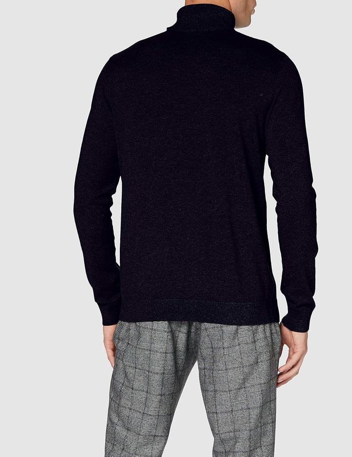 Selected Homme Male Pullover Langarm Rollkragen, Blau (Navy Blazer/Melange)