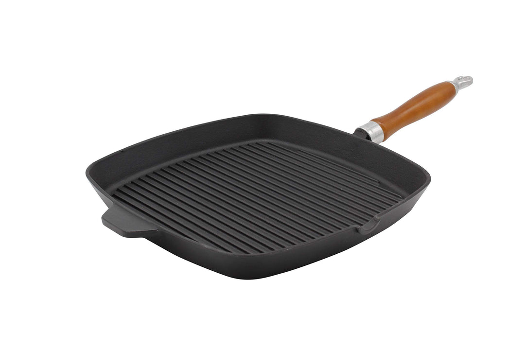 Eisenguss-Steakpfanne Rustica mit Rillenboden, 28 x 28 cm, Schwarz Rustica 28 x 28 cm Schwarz, Rusti