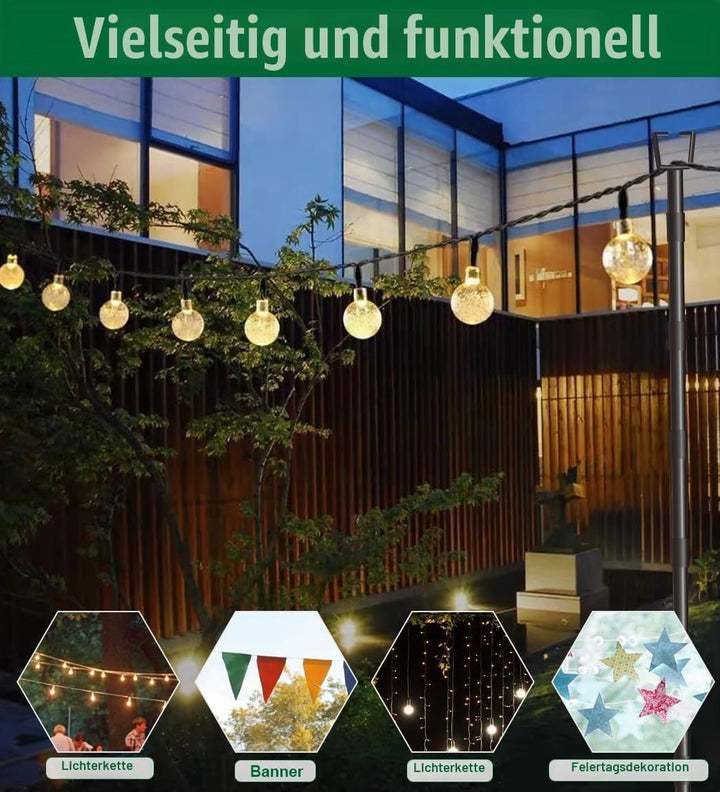 HoldOneLight String Light Pole für Deck 10Ft/3M Outdoor String Light Poles - Verstellbare Höhe, rost