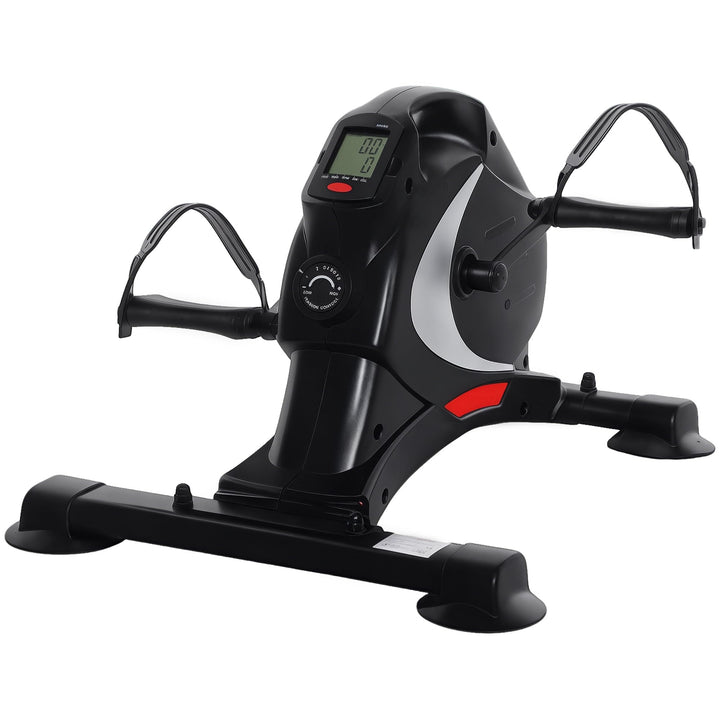 SPORTNOW Pedaltrainer leiser Mini Heimtrainer mit 8 Stufen Magnetwiderstand LCD-Display tragbar Bein
