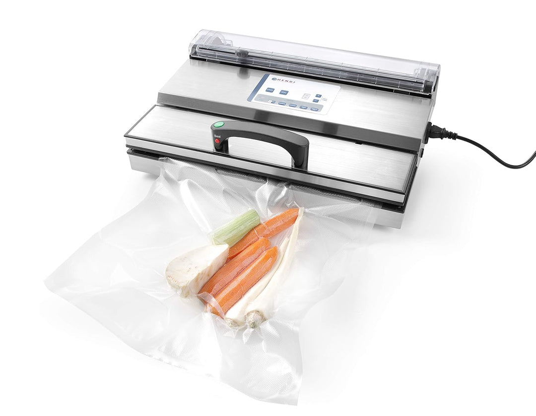 HENDI Vakuumbeutel, geprägt, für Vakuum-Verpackungsmaschine, Vakuumiergerät, Kochbeutel, 75µm, -20°C