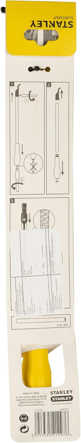 STANLEY Surform Rundfeile (365 mm Länge, 250 mm Klingenlänge, fester Kunststoff-Handgriff, zum Hobel