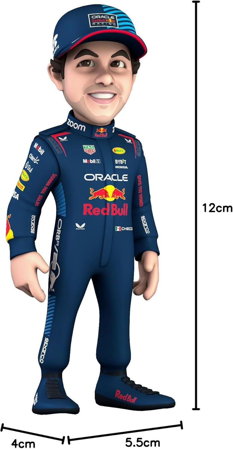 MINIX Tschechische Figur Perez Red Bull, Sammlerstück, 12 cm, Geschenkidee für Kinder und Erwachsene