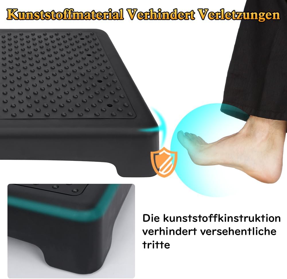 YHANEC Trittstufe Indoor & Outdoor, Steighilfen für ältere Menschen, Fussstützen mit Rutschschutz, H