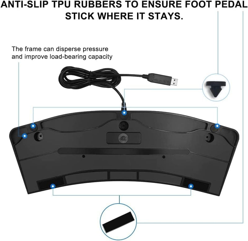 Fusspedal PC USB Triple Foot Switch Programmable Computer Tastatur Shortcut Key Customized Combinati