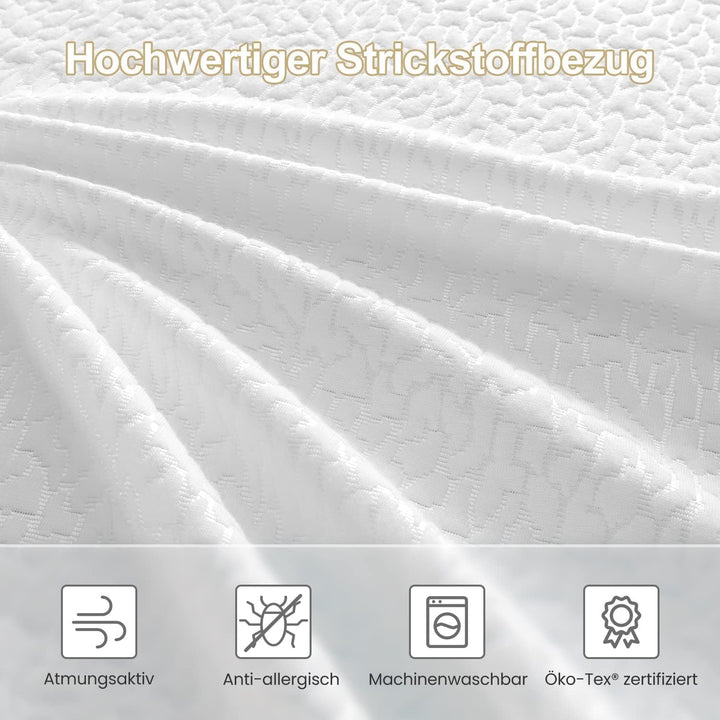 BedStory Topper 90x200cm, 7,5cm Zwei Härtegrade H1&H2 Gel Topper weich mit Abnehmbarem und Waschbare