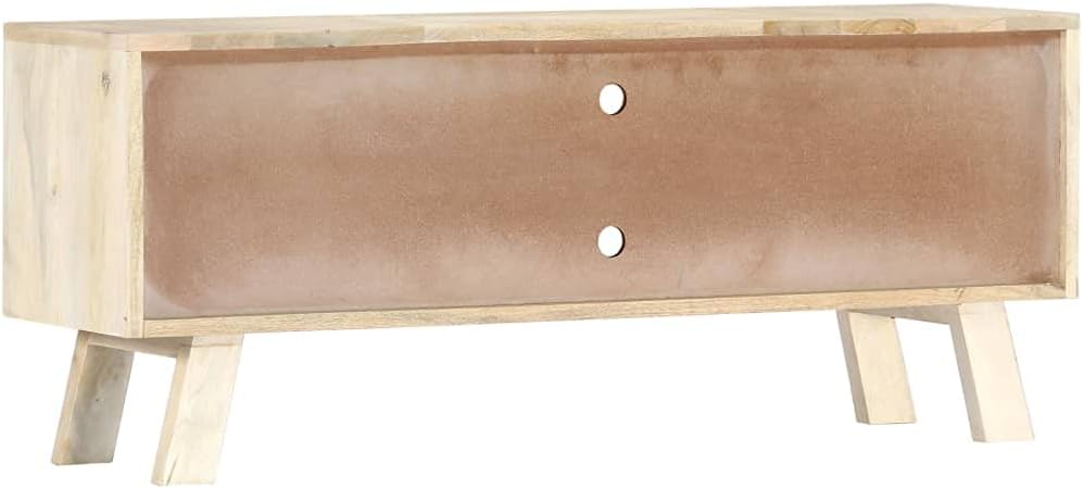 vidaXL Mangoholz Massiv TV Schrank mit 2 Schubladen Lowboard Fernsehschrank Fernsehtisch HiFi-Schran