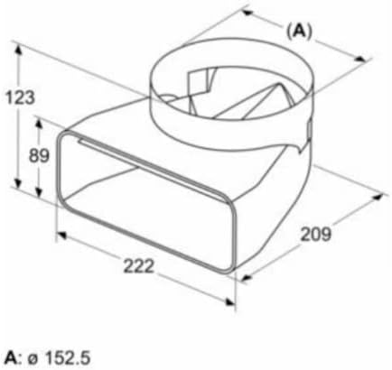 90° Adapterstück rund-flach