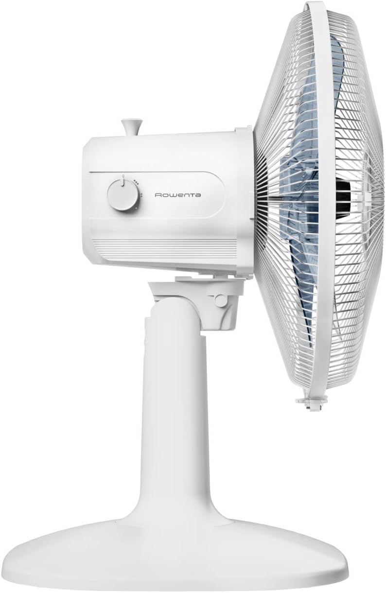 Rowenta Essential VU2330 Tischventilator mit 3 Geschwindigkeitsstufen, leise, automatische Oszillati
