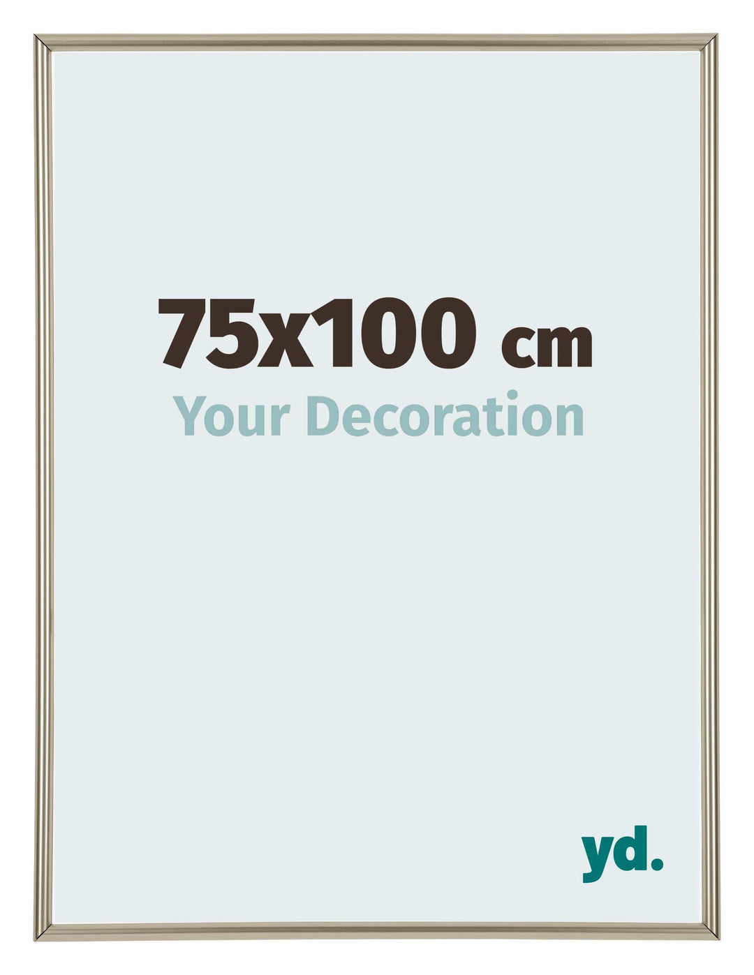 yd. Your Decoration - Bilderrahmen 75x100 cm - Champagner - Bilderrahmen aus Kunststoff mit Acrylgla