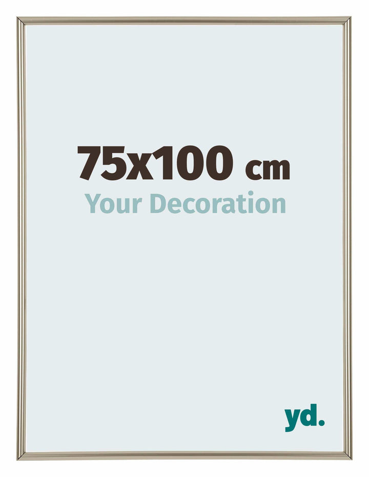 yd. Your Decoration - Bilderrahmen 75x100 cm - Champagner - Bilderrahmen aus Kunststoff mit Acrylgla