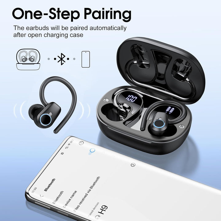 Bluetooth Kopfhörer Sport, 2026 Kopfhörer Kabellos Bluetooth 5.3, 50 Std HiFi Stereo In Ear Ohrhörer