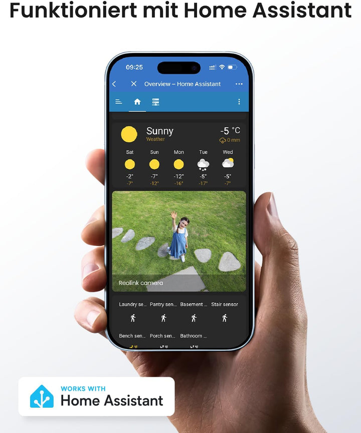 Reolink 4K 8MP PTZ PoE Überwachungskamera Aussen mit Dual-Objektiv, 6X Hybridzoom, 355°/90° Schwenkb