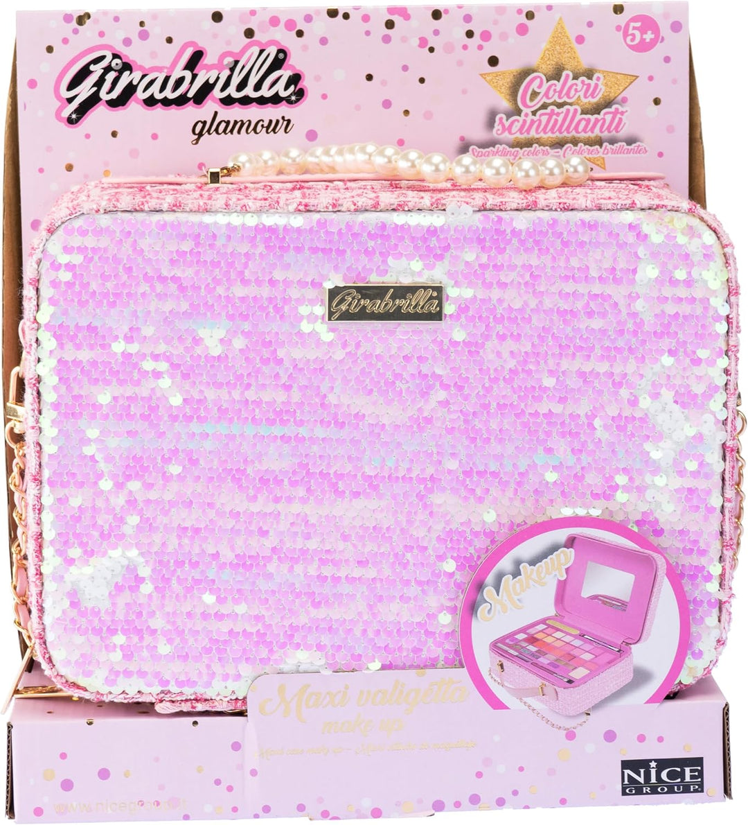 Girabrilla Tweed Case, 1 Maxi Make-up-Koffer, Weiss