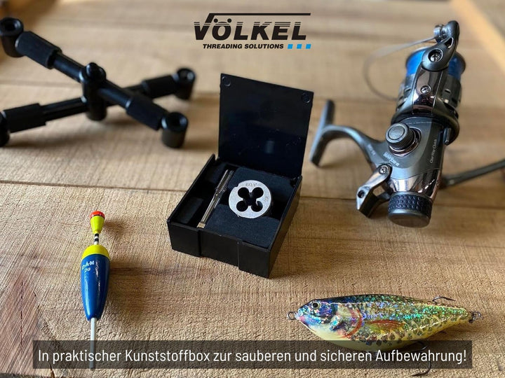 VÖLKEL Angler Set | BSF 3/8x20 Gewinde | HSS Gewindeschneider Set | Gewindeschneider BSF 3/8 | Angle