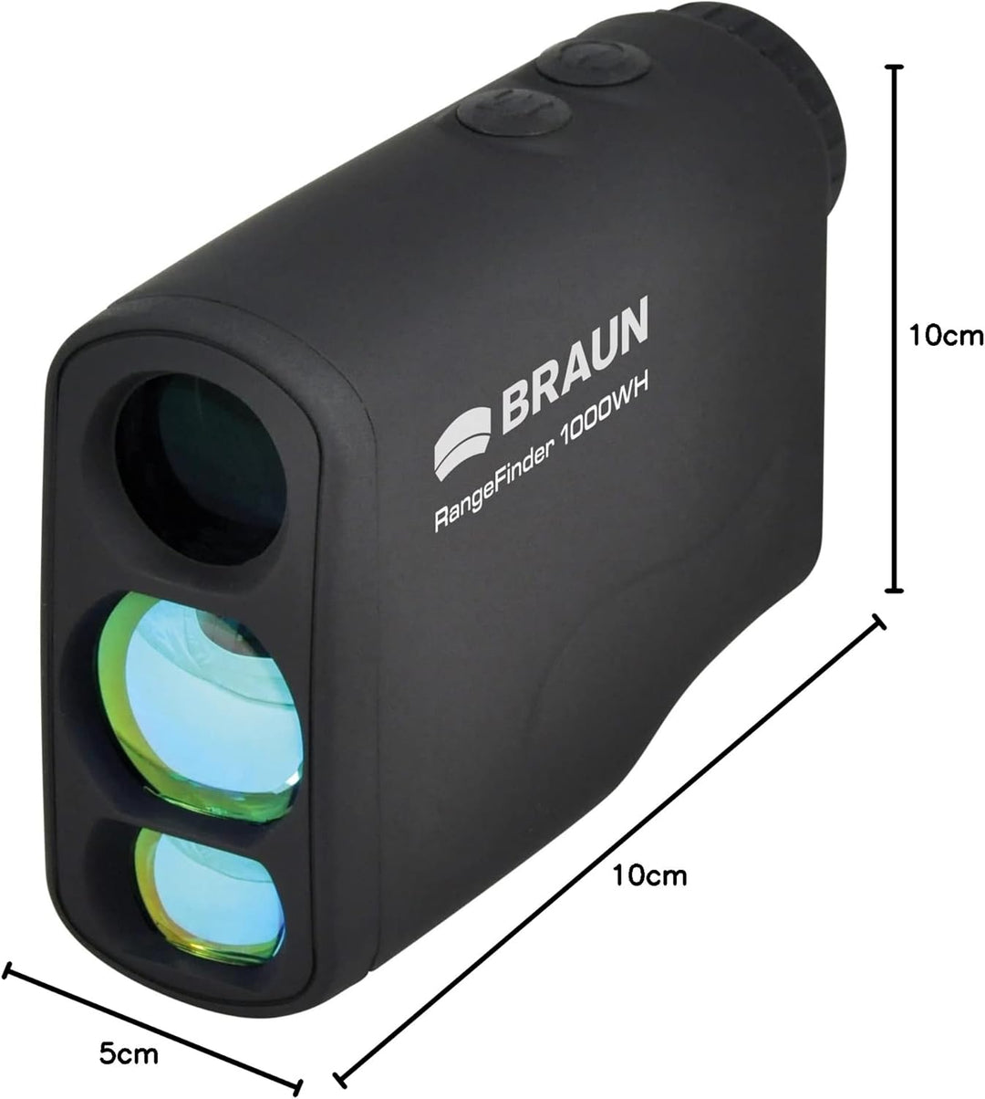 Braun Photo Technik Entfernungsmesser/Rangefinder 1000WH mit 6-facher Vergrösserung, 20176