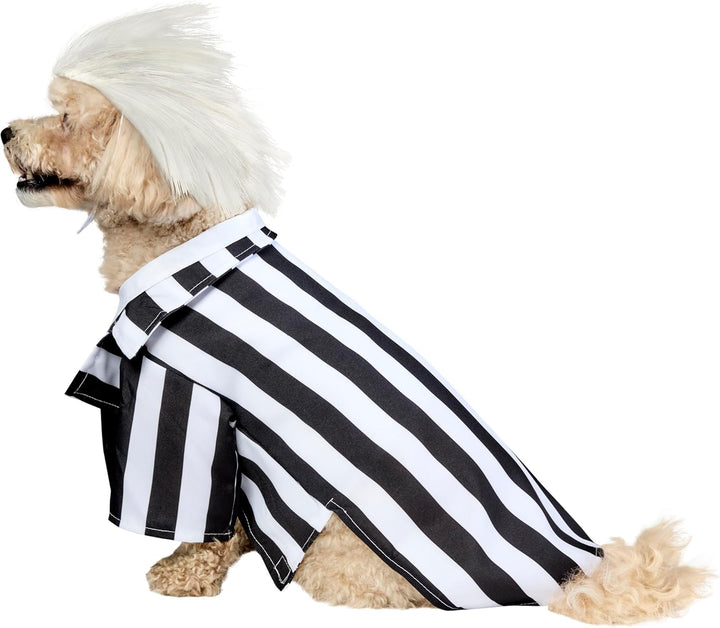 Rubie‘s Official Beetlejuice-Kostüm für Hunde, Grösse XL Schwarz XL, Schwarz XL