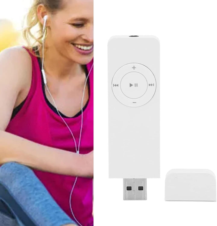 GOWENIC MP3 Player, 64 GB, Weiss, Musikplayer mit integriertem 180 mAh unterstützt Audiobücher und H