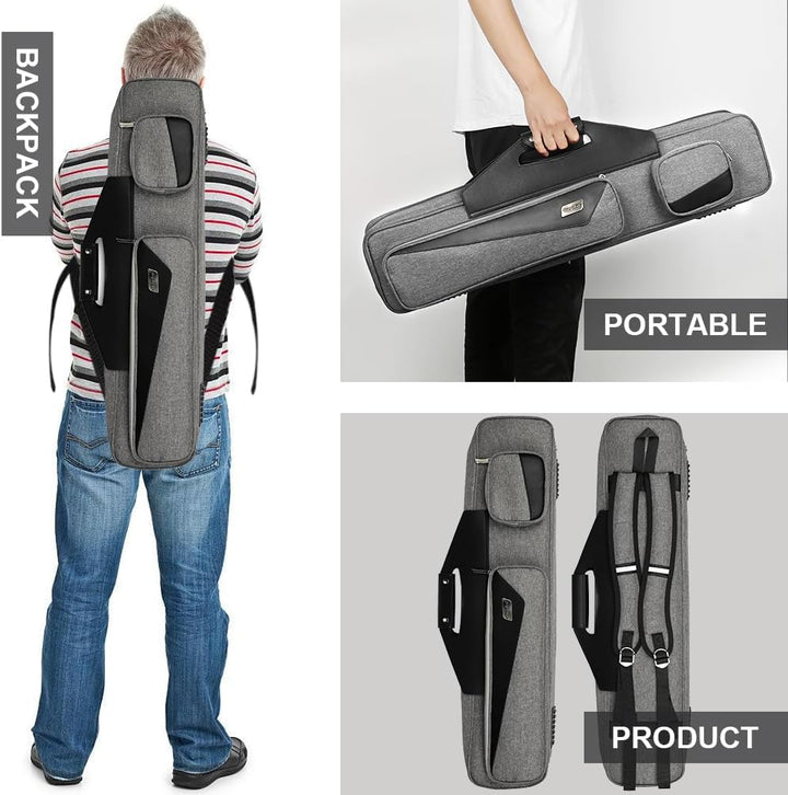 Pool Queue Fall 4x4 mit Rucksack Riemen Tragetasche für 4 Pool Quees Grey, Grey