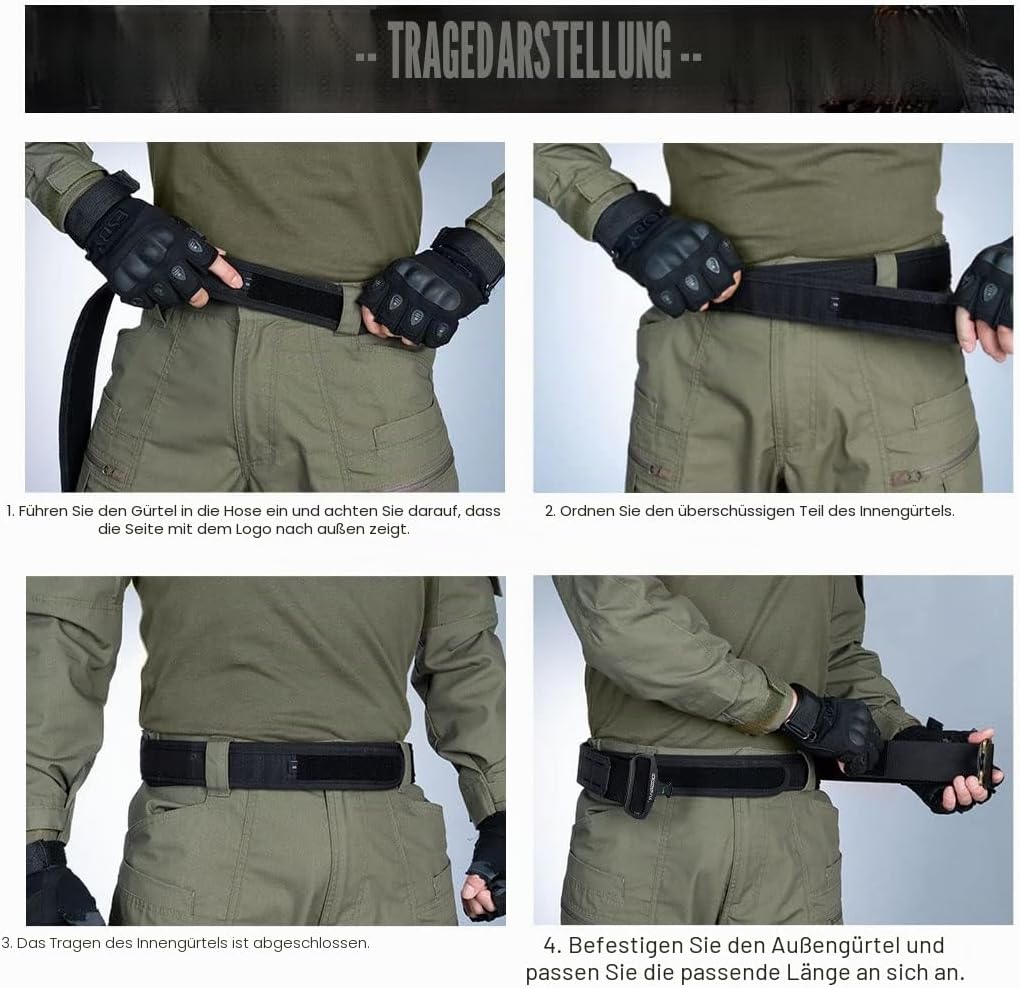 IDOGEAR Taktischer Gürtel Molle 2 Zoll Kampfgürtel mit 1,75 Zoll Innengurt Schnellverschluss Hochlei
