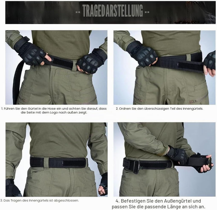 IDOGEAR Taktischer Gürtel Molle 2 Zoll Kampfgürtel mit 1,75 Zoll Innengurt Schnellverschluss Hochlei