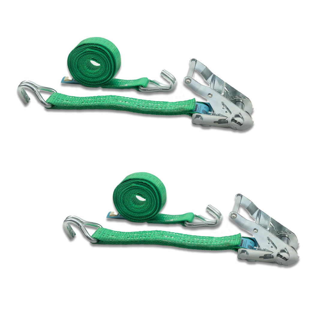 2er Set Spanngurt mit Ratsche und Profilhaken, DoZurr 2000, belastbar bis 1000 kg, 35 mm breit x 8 m